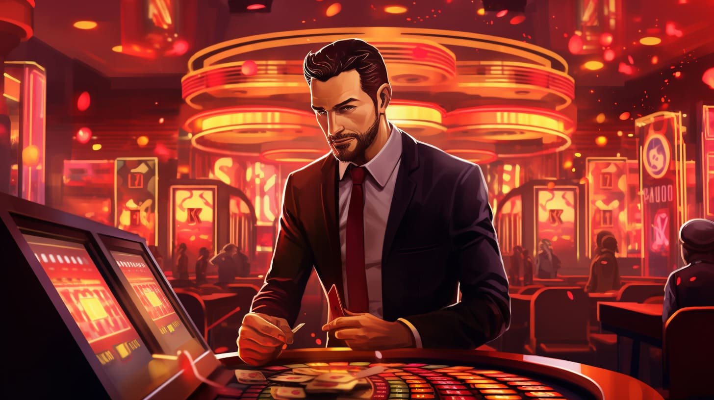 Antarmuka aplikasi Android winstar4d menampilkan meja live-dealer dan menu navigasi